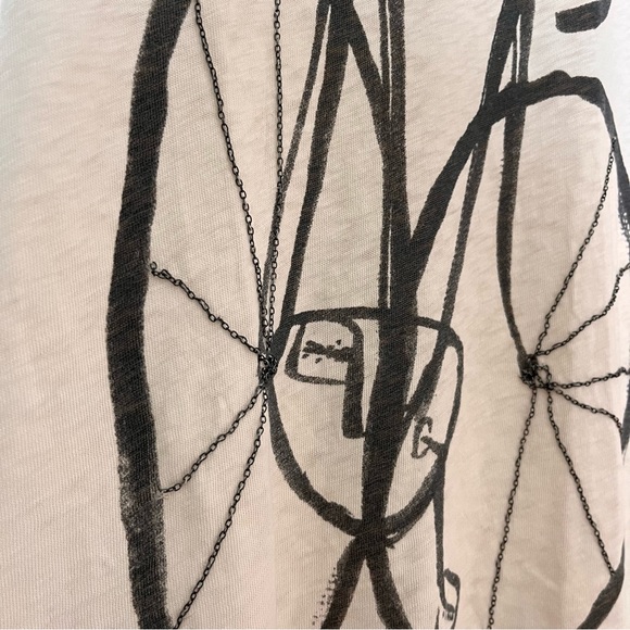 J. Crew Women’s Bicycle Graphic Tank Top Chain Detail on Spokes | XS - Picture 3 of 6